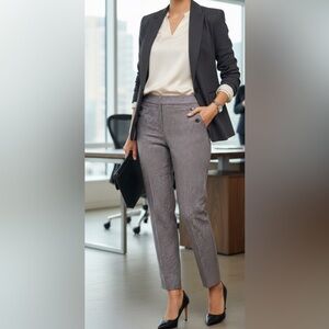 PANTS of Ann Taylor in Black and Cream
